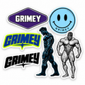 GRIMEY 6-Piece Sticker Pack